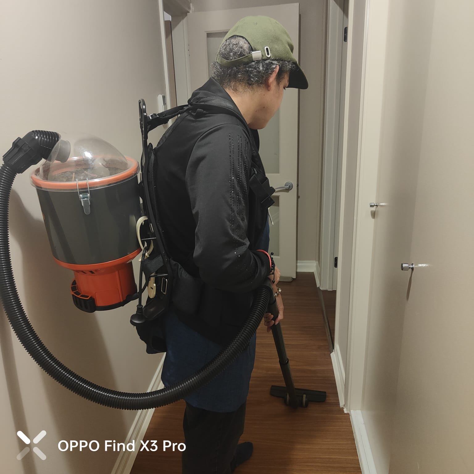 Mopping and vacuuming 
